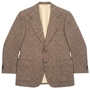 Brioni Roma Tweed Blazer Wool Windowpane 38 Italian Sport Coat